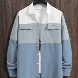 Contrast Patchwork Casual Shirt